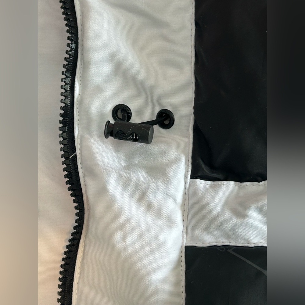 Spyder Women's White and Black long puffer jacket - Picture 14 of 16
